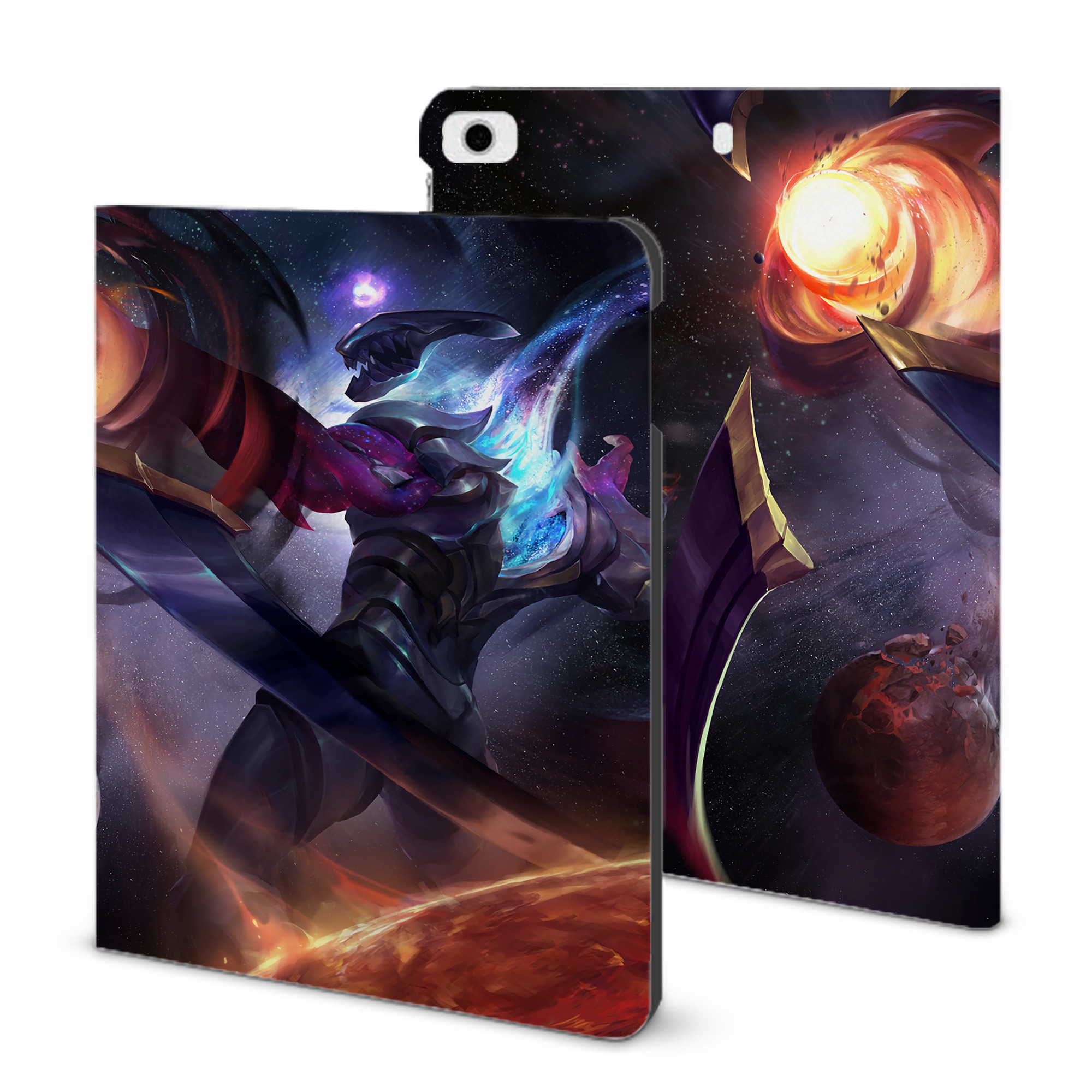 （画像用） リーグ・オブ・レジェンド League of Legends LOL IPad ケース ブック型 PUレザー TPU 耐衝撃 軽量 薄型 ペン収納なし 全面保護 IPad 各モデル対応